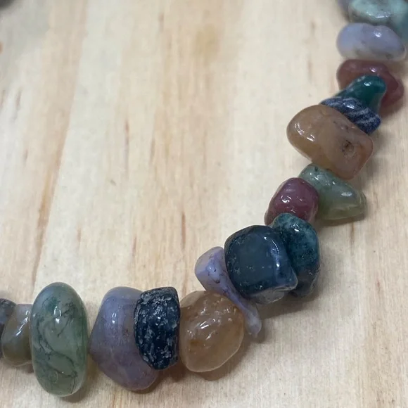 Genuine natural gemstone green more colors beaded stretchy bracelet - Picture 2 of 3